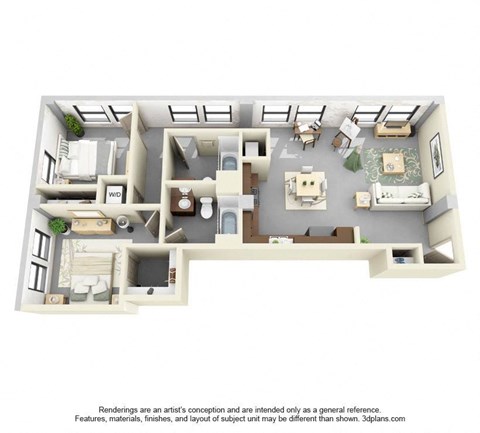 1 Bedroom Floor Plan